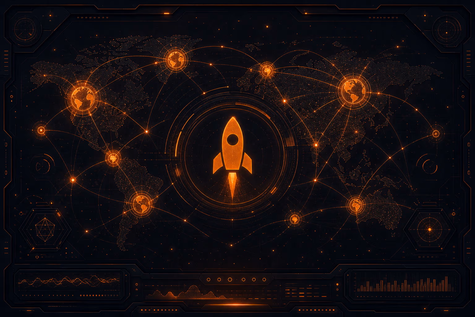 Abstract visualization of Astro and Cloudflare integration with global network and edge computing nodes.